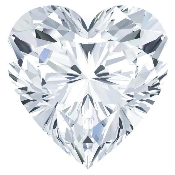 Rings FAB Moissanite Heart Cut Fire Brilliance 
