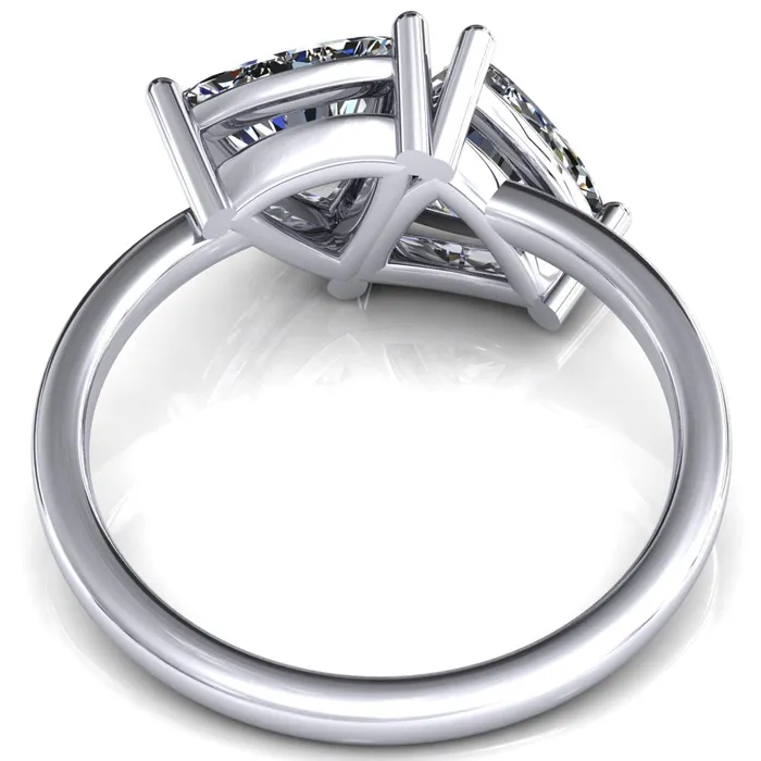 Rings Fire Brilliance 75mm Trillion TwoStone Center Toi Et Moi Ring