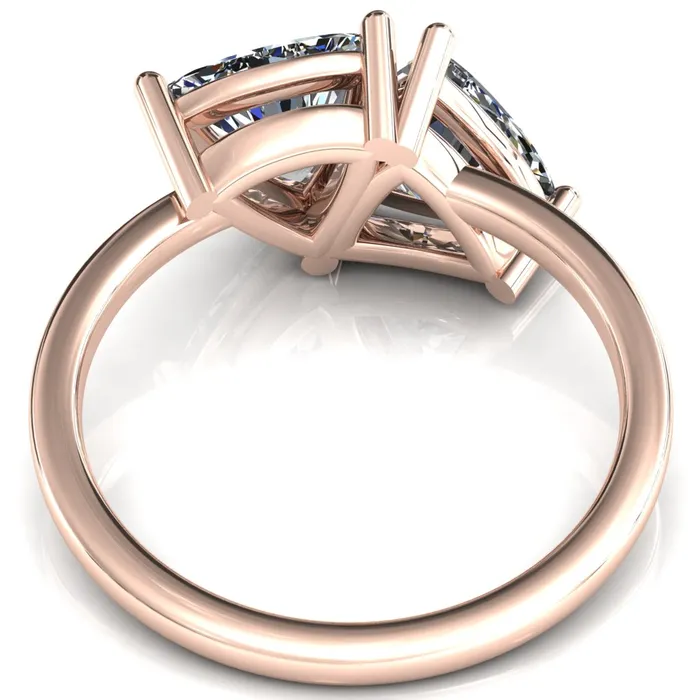 Rings Fire Brilliance 75mm Trillion TwoStone Center Toi Et Moi Ring