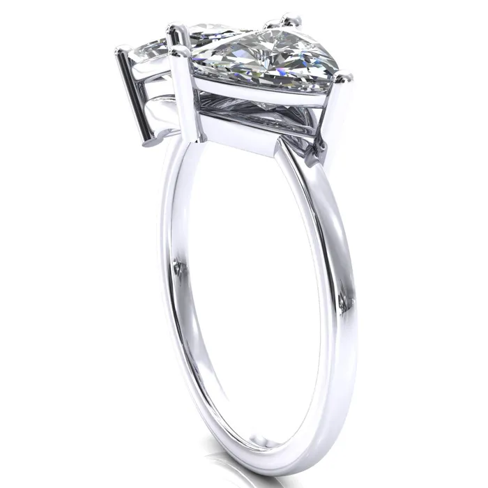 Rings Fire Brilliance 75mm Trillion TwoStone Center Toi Et Moi Ring