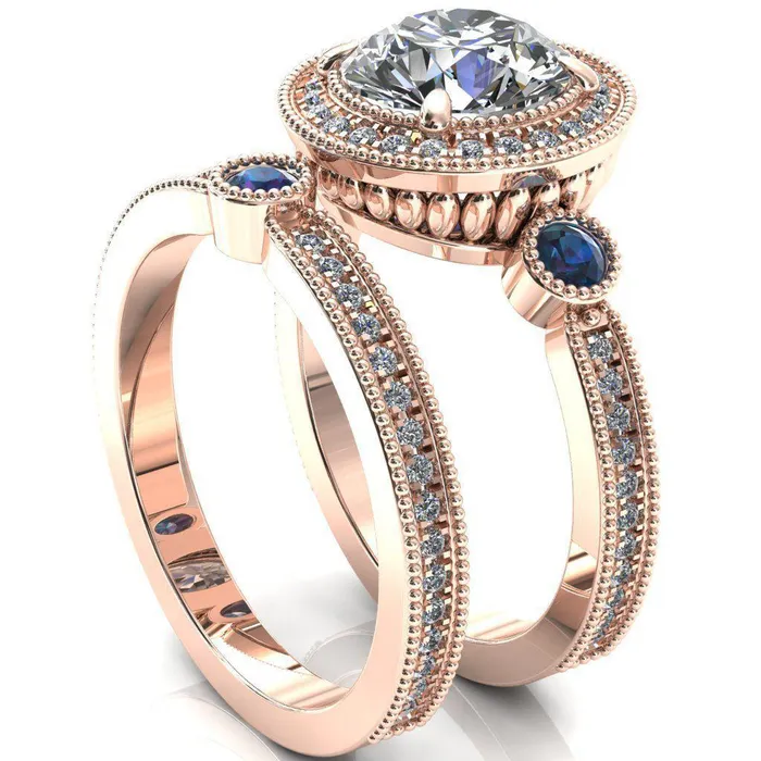 Rings Fire Brilliance Brachium Round Alexandrite Bezel Milgrain Halo 34 Eternity Accent Diamond Ring