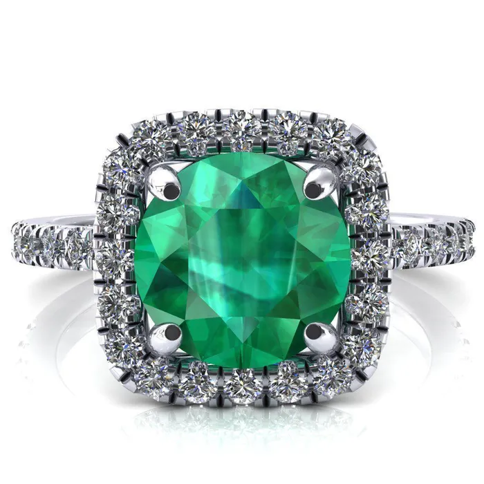 Rings Fire Brilliance Molly Round Emerald Halo 4 Prong 34 Diamond Eternity Engagement Ring Rings Fire Brilliance Molly Round Emerald Halo 4 Prong 34 Diamond Eternity Engagement Ring