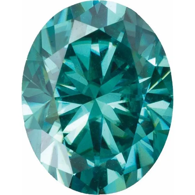Rings Fire Brilliance Oval Diamond Faceted FAB Teal Moissanite Loose Stone