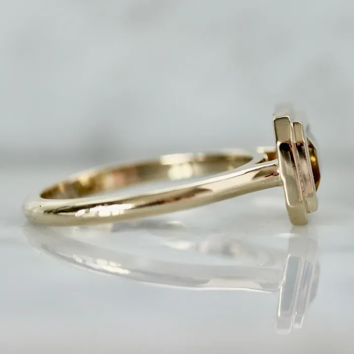 Rings Golden Ticket YellowWhite Emerald Cut Sapphire Ring Made By Gem Breakfast