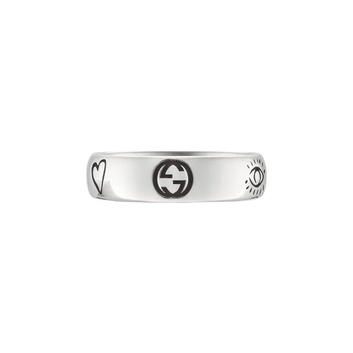 Rings GUCCI Gucci Thin Blind For Love Ring