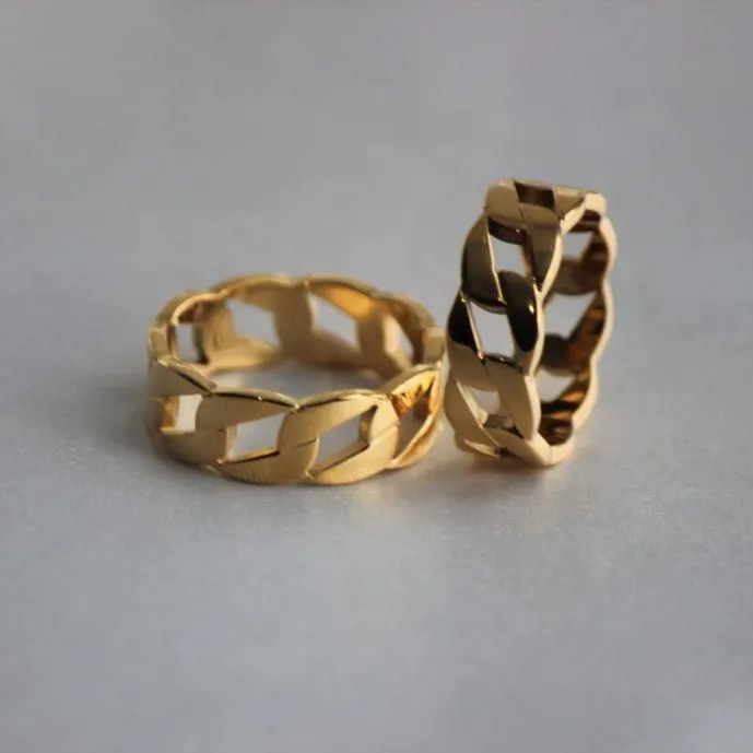 Rings Jewelvers 18k GoldFilled Chain Ring