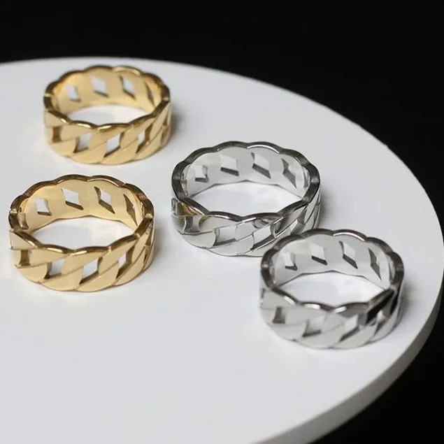 Rings Jewelvers 18k GoldFilled Chain Ring Rings Jewelvers 18k GoldFilled Chain Ring