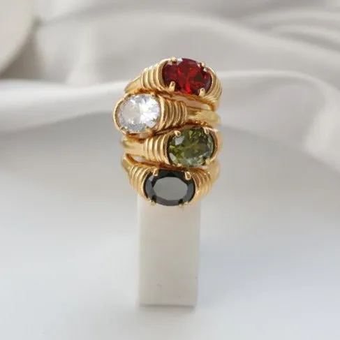 Rings Jewelvers 18K GoldFilled Zircon Ring Noor Ring Rings Jewelvers 18K GoldFilled Zircon Ring Noor Ring