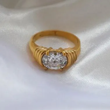 Rings Jewelvers 18K GoldFilled Zircon Ring Noor Ring Rings Jewelvers 18K GoldFilled Zircon Ring Noor Ring