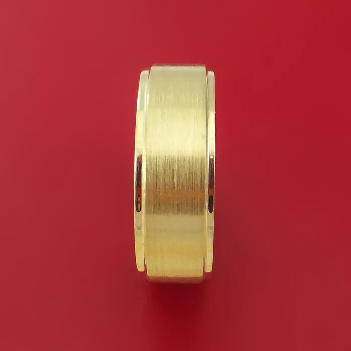 Rings Lashbrook 14k Yellow Gold Ring with Interior Hardwood Sleeve Custom Made Band Rings Lashbrook 14k Yellow Gold Ring with Interior Hardwood Sleeve Custom Made Band