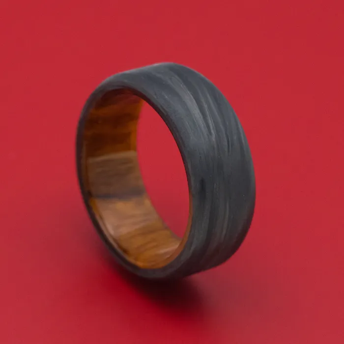 Rings Lashbrook Forged Carbon Fiber Ring with Wood Sleeve Custom Made