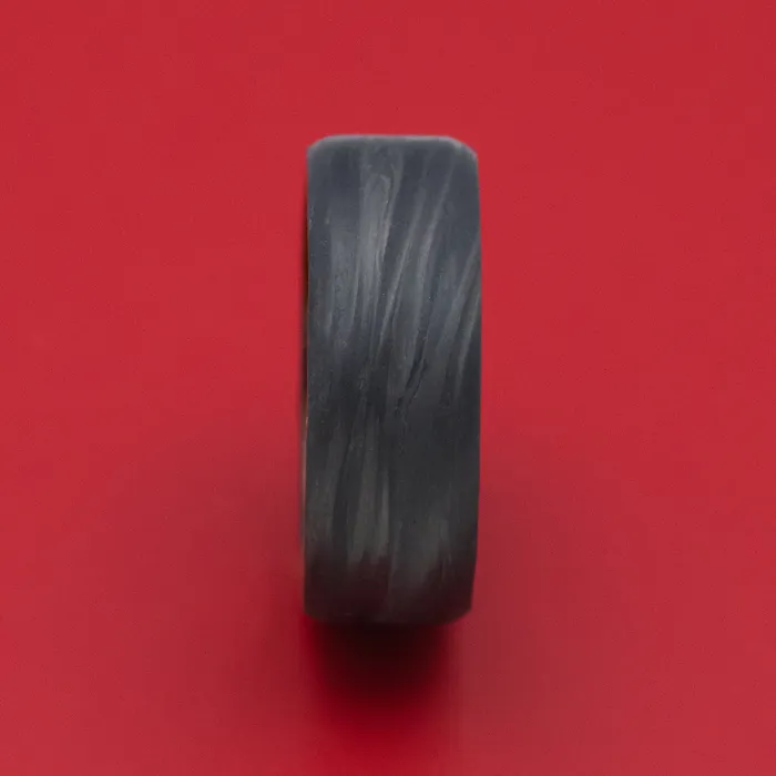 Rings Lashbrook Forged Carbon Fiber Ring with Wood Sleeve Custom Made Rings Lashbrook Forged Carbon Fiber Ring with Wood Sleeve Custom Made