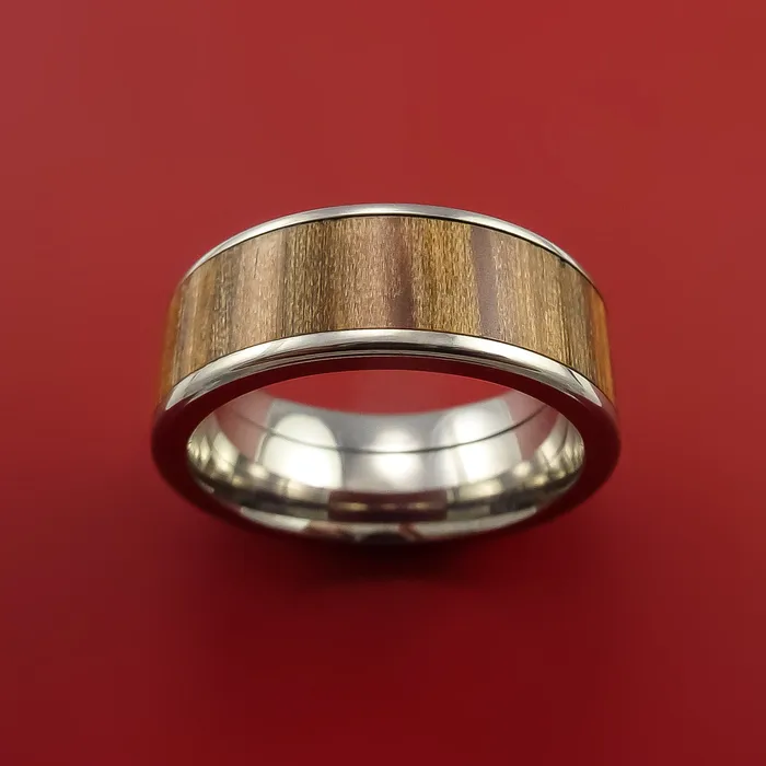 Rings Lashbrook Titanium Ring with Hardwood Inlay Custom Made Band Rings Lashbrook Titanium Ring with Hardwood Inlay Custom Made Band