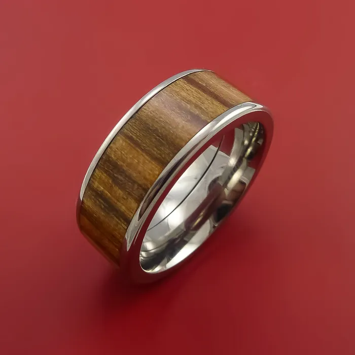 Rings Lashbrook Titanium Ring with Hardwood Inlay Custom Made Band Rings Lashbrook Titanium Ring with Hardwood Inlay Custom Made Band