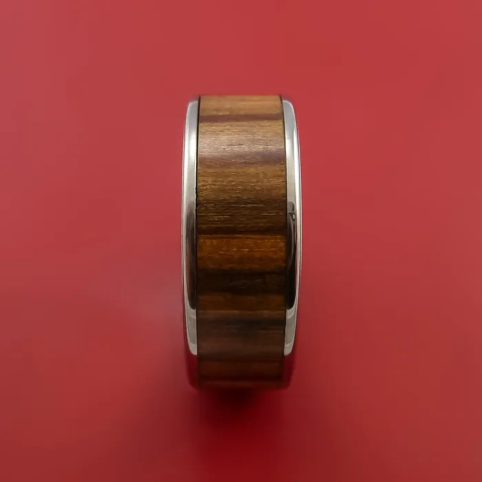 Rings Lashbrook Titanium Ring with Hardwood Inlay Custom Made Band Rings Lashbrook Titanium Ring with Hardwood Inlay Custom Made Band