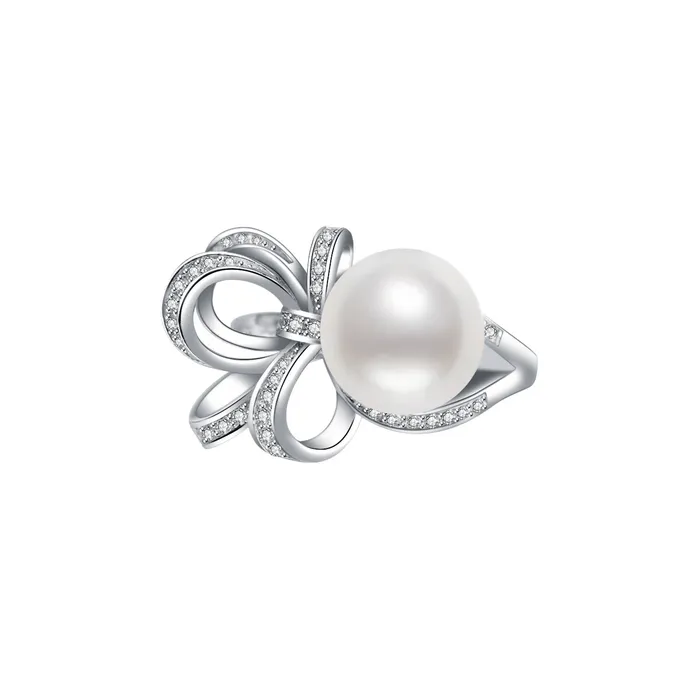 Rings Pearly Lustre Freshwater Pearl Ring WR00037 RIBBON