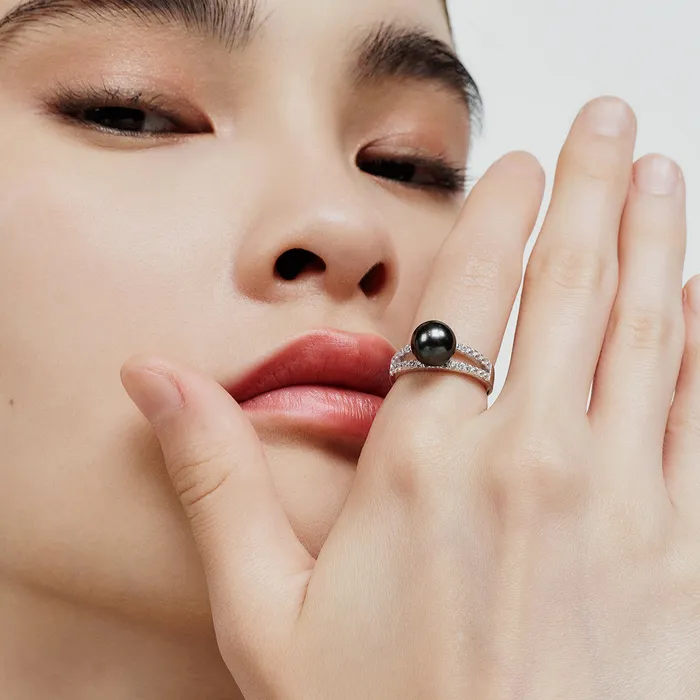 Rings Pearly Lustre New Yorker Tahitian Pearl Ring WR00250