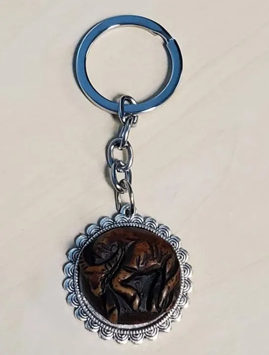 Rings POLLY K147 Silver Bull Keychain