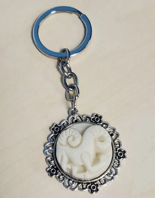 Rings POLLY K160 Silver Ram Keychain
