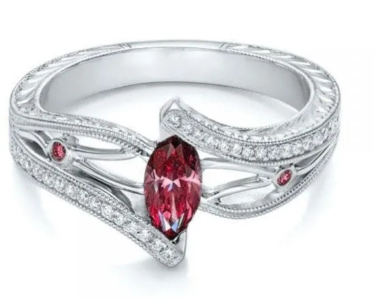 Rings polly R38 Silver Pink Gemstone Ring