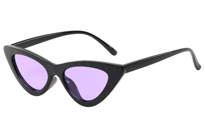 Rings POLLY S130 Black Frame Purple Lens Fashion Sunglasses