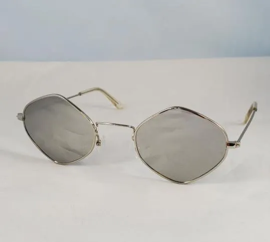 Rings POLLY S412 Silver Metal Frame Mirror Lens Fashion Sunglasses