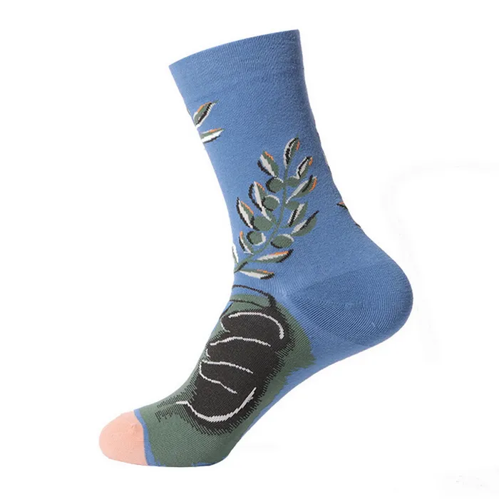 Rings POLLY SF1068 Pale Blue Fern Plant Socks