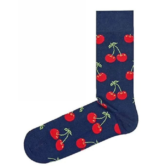 Rings POLLY SF228 Blue Red Cherries Socks