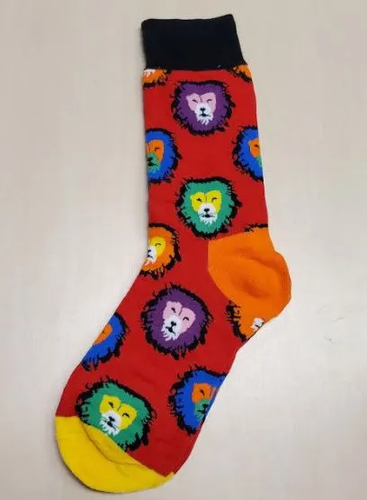 Rings SF206 Red Colorful Lion Socks POLLY