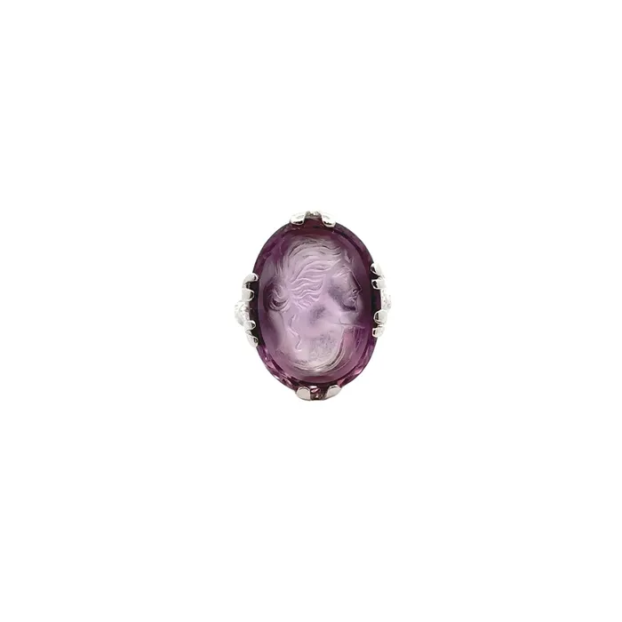 Rings STORE 5a PreOwned Amethyst Intaglio Ring