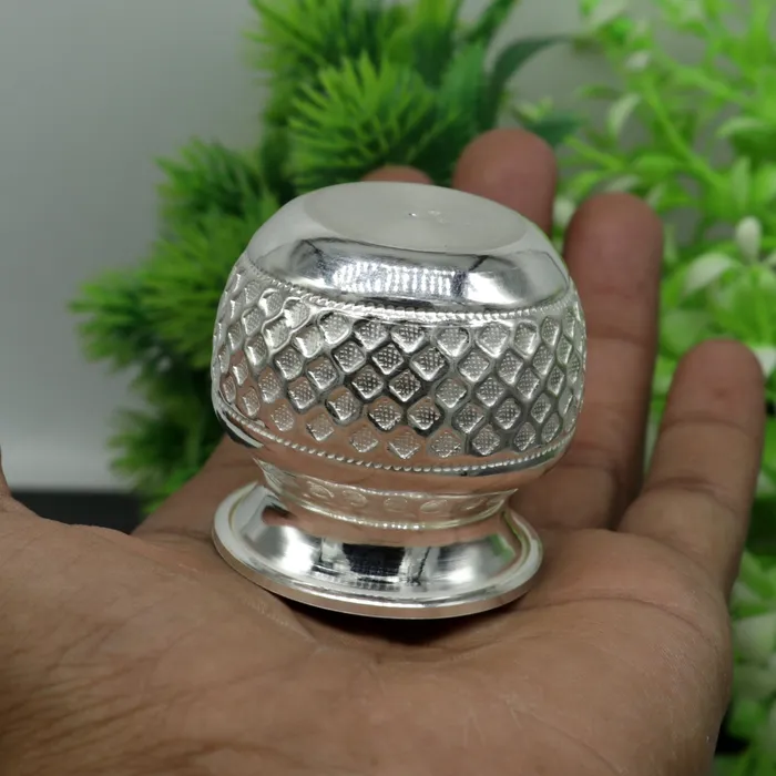Rings TRIBAL ORNAMENTS 925 sterling silver handmade gorgeous kalash or pot unique special silver puja article water or milk kalas pot from india sv159