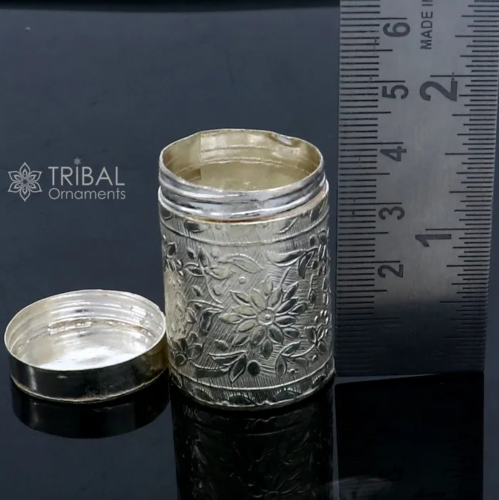 Rings TRIBAL ORNAMENTS 925 sterling silver trinket box kajal box brides flower design box tobacco box stb859 Rings TRIBAL ORNAMENTS 925 sterling silver trinket box kajal box brides flower design box tobacco box stb859