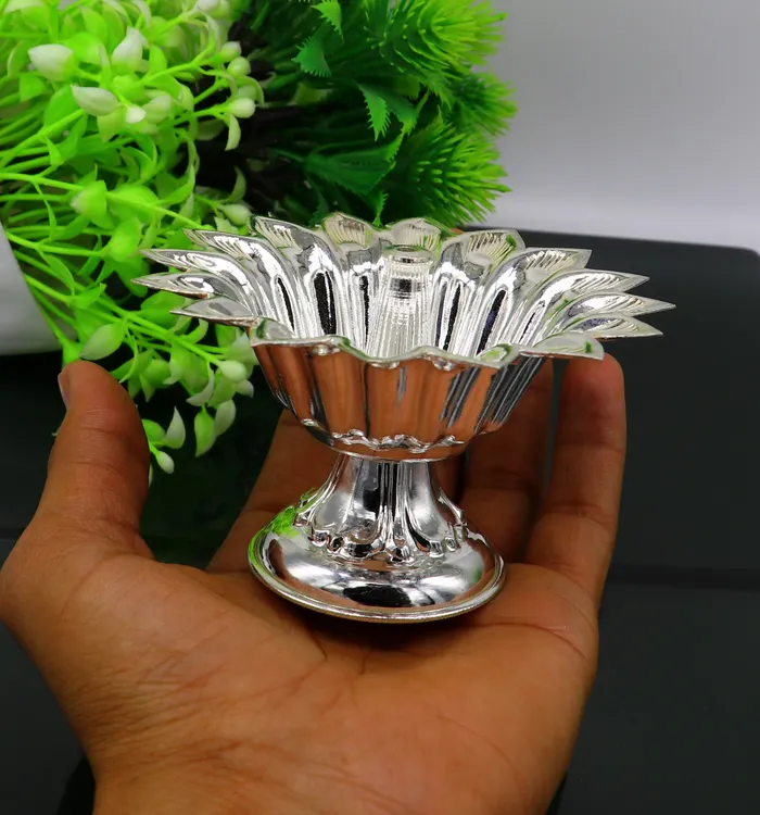 Rings TRIBAL ORNAMENTS 999 pure silver handmade elegant oil lamp silver home temple utensils silver diya deepak silver vessels silver art decorative art su172 Rings TRIBAL ORNAMENTS 999 pure silver handmade elegant oil lamp silver home temple utensils silver diya deepak silver vessels silver art decorative art su172