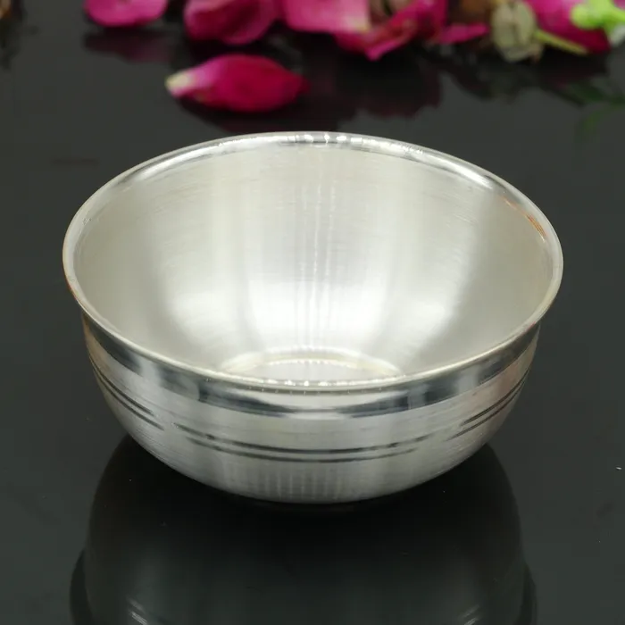 Rings TRIBAL ORNAMENTS 999 pure sterling silver handmade solid silver bowl kitchen utensils vessels silver has antibacterial properties keep stay healthy sv53