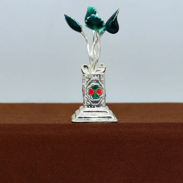 Rings TRIBAL ORNAMENTS Unique 925 sterling silver handmade mini tulsi plant basil rosary plant puja temple article customized silver utensils article art su221 Rings TRIBAL ORNAMENTS Unique 925 sterling silver handmade mini tulsi plant basil rosary plant puja temple article customized silver utensils article art su221
