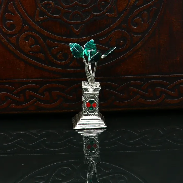 Rings TRIBAL ORNAMENTS Unique 925 sterling silver handmade mini tulsi plant basil rosary plant puja temple article customized silver utensils article art su221
