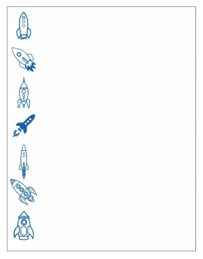 Sand Dollar Sales Earrings NP13 Rocket Ship Note Pad