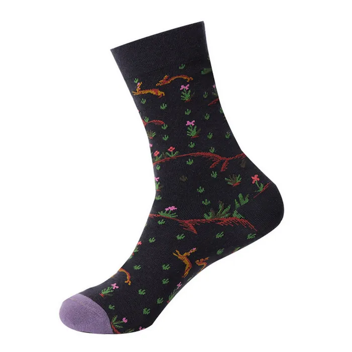 SF1211 Navy Blue Floral Bunny Socks POLLY Rings