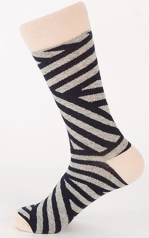 SF48 Zebra Stripes Crew Socks POLLY Earrings