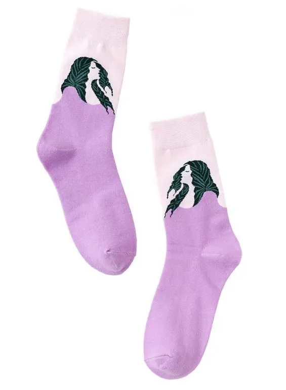 SF810 Lilac Lady of the Garden Socks POLLY Necklaces