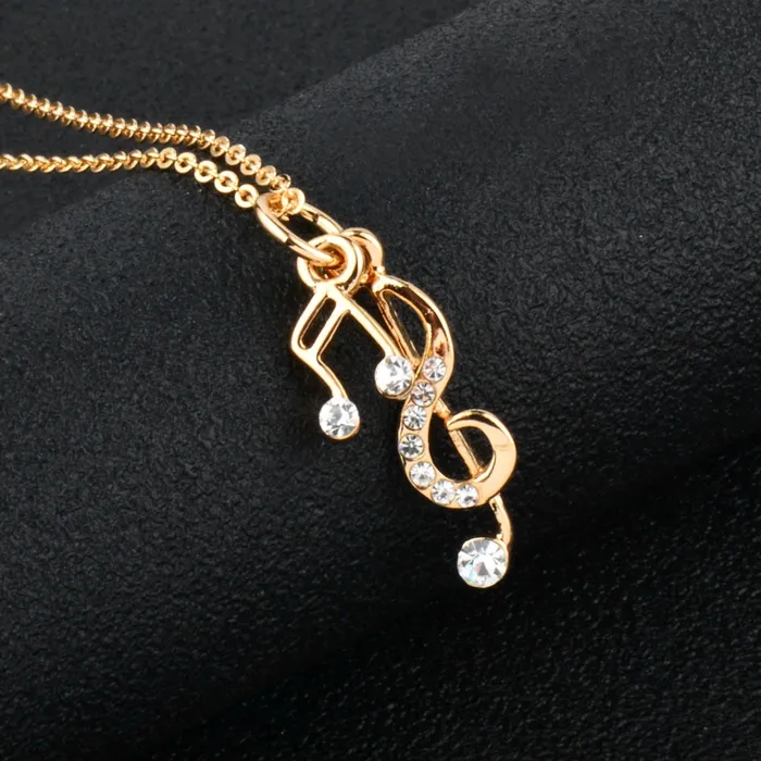 SINLEERY Official Store Necklaces GClef Sixteenth Note Necklace