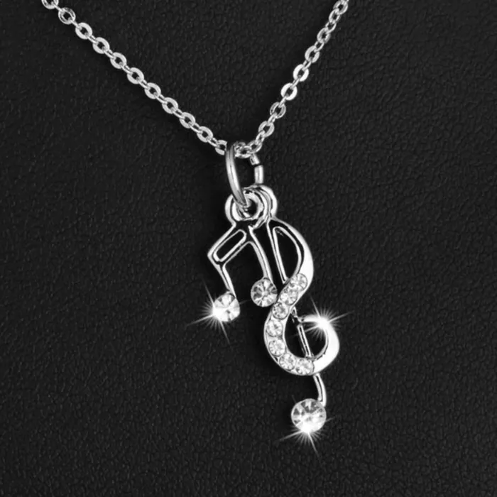 SINLEERY Official Store Necklaces GClef Sixteenth Note Necklace