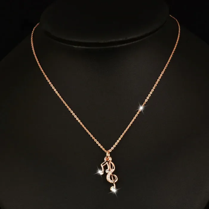 SINLEERY Official Store Necklaces GClef Sixteenth Note Necklace