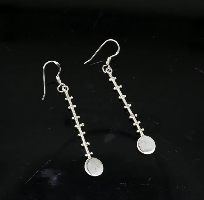Solid 925 sterling silver handmade drop dangle designer hoop earring 925 stamped earring best gifting party fashionable jewelry ear674 TRIBAL ORNAMENTS Earrings