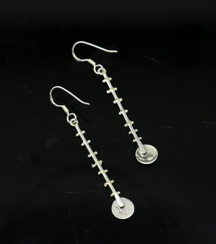 Solid 925 sterling silver handmade drop dangle designer hoop earring 925 stamped earring best gifting party fashionable jewelry ear674 TRIBAL ORNAMENTS Earrings Solid 925 sterling silver handmade drop dangle designer hoop earring 925 stamped earring best gifting party fashionable jewelry ear674 TRIBAL ORNAMENTS Earrings