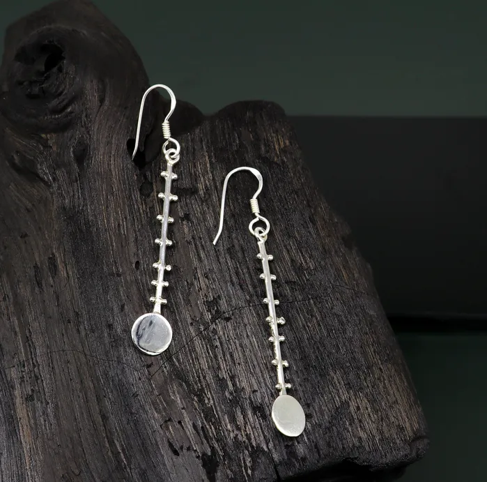 Solid 925 sterling silver handmade drop dangle designer hoop earring 925 stamped earring best gifting party fashionable jewelry ear674 TRIBAL ORNAMENTS Earrings Solid 925 sterling silver handmade drop dangle designer hoop earring 925 stamped earring best gifting party fashionable jewelry ear674 TRIBAL ORNAMENTS Earrings