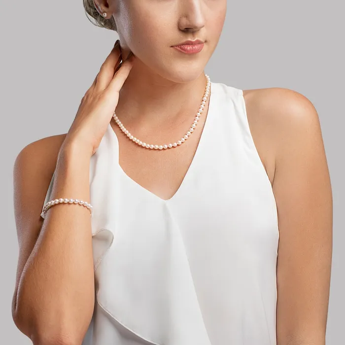 spt Rings White Japanese Akoya Pearl Set 5560mm