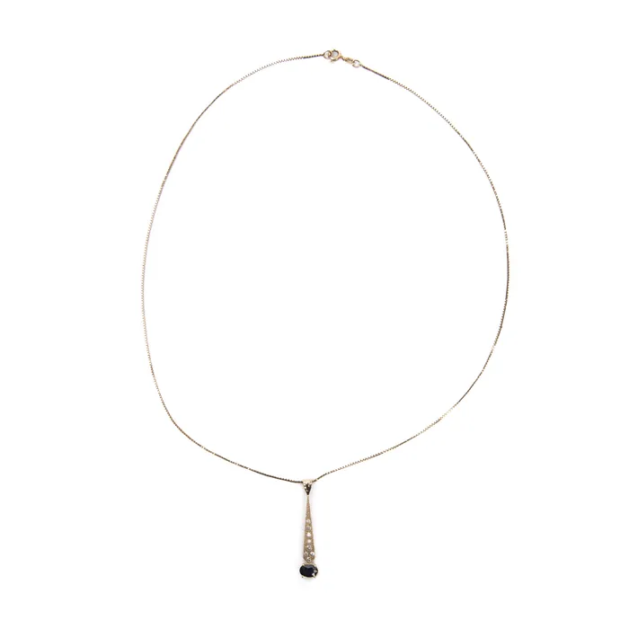 STORE 5a Necklaces PreOwned Sapphire and Diamond Pendant