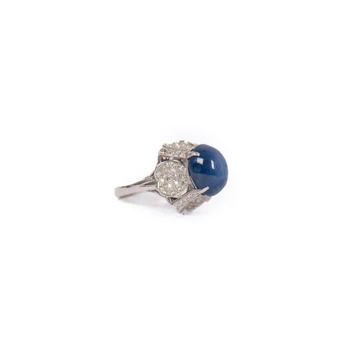 STORE 5a Rings PreOwned Star Sapphire and Diamond Ring
