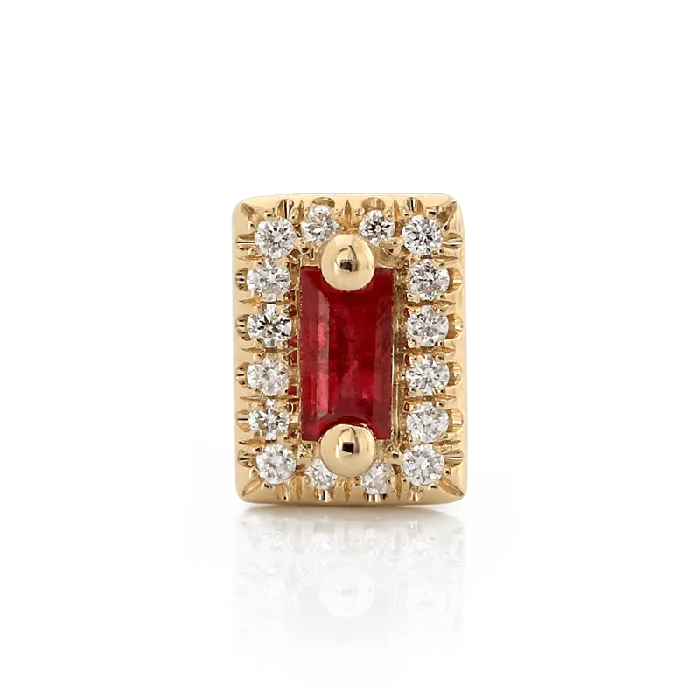 Suzanne Kalan Necklaces Rectangle with Colored Gemstone Ruby